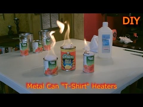 Homemade Heaters! - The Metal Can "T-Shirt" Heater - DIY Rolled Wick Heater - SHTF.Survival Heater