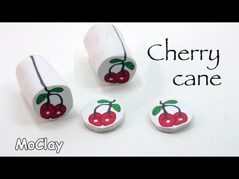How to make a cherry polymer clay cane - DIY