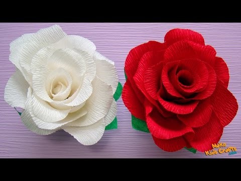 How to make a Crepe Paper Rose? DIY