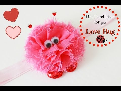 Last Minute Valentine's Day headbands!. Lovebug hair clip DIY