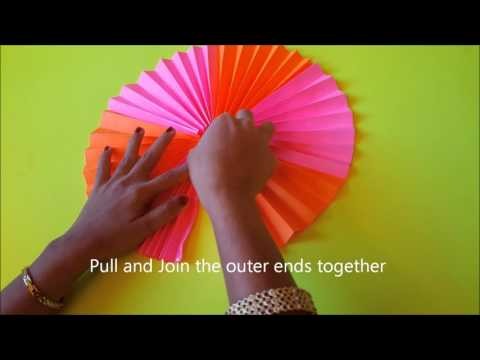 Paper Crafts - Make Paper Rosette in Simple Steps - Tutorial (DIY)