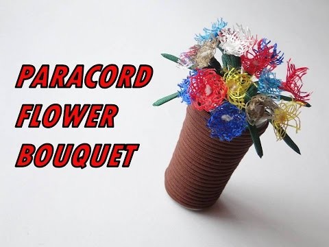 Romantic Paracord Use-Easy Flower Bouquet from Scraps-DIY- Izrada buketa cvijeća