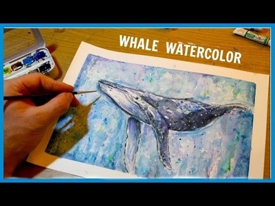 'The Heart of The Ocean' DIY Humpback Whale Speed Painting | Watercolor Tutorial