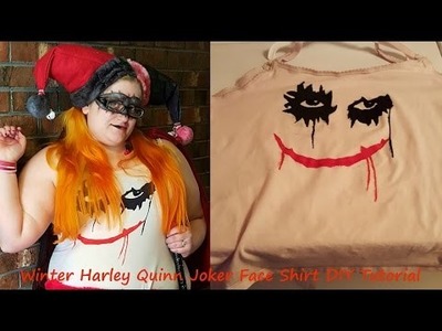 Winter Harley Quinn Joker Face Shirt DIY Tutorial