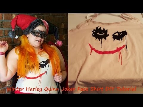 Winter Harley Quinn Joker Face Shirt DIY Tutorial