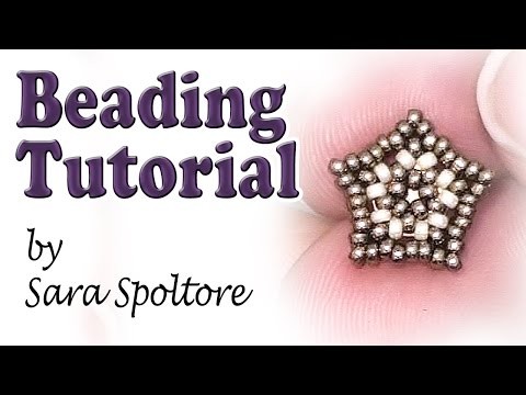 BeadsFriends: beading tutorial - Beaded star post earring - DIY earring