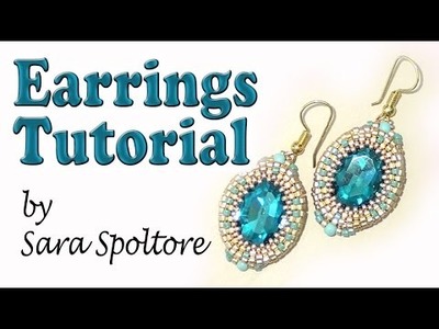 BeadsFriends: earring tutorial - Oval crystal bezel - DIY earrings