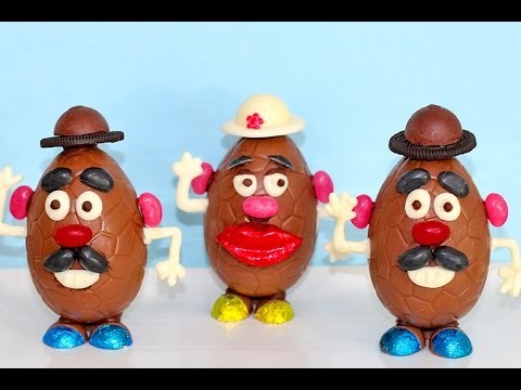 Chocolate Easter Egg MR POTATO HEADS! | How to DIY your Easter Eggs | My Cupcake Addiction