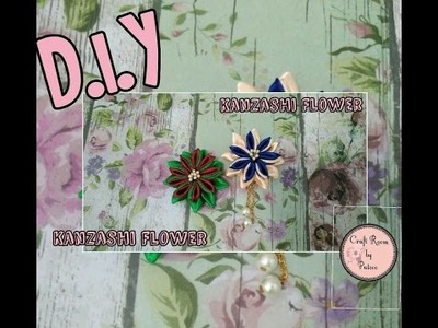 D.I.Y. Kanzashi Flower with Chain Dangle - Fabric Flower Tutorial #2