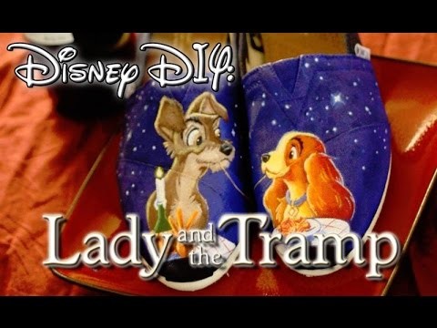 Disney DIY | Lady and the Tramp Custom Painted Shoes | Painting TIPS on Lighting