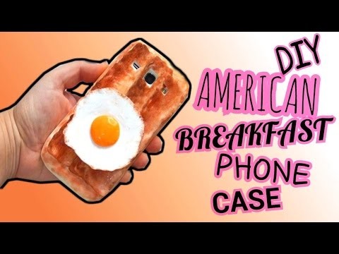 DIY|| American Breakfast Phone case-Tutorial Cover in silicone || Iolanda Sweets