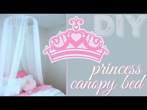 DIY CANOPY BED-PRINCESS BED! & How to Hang