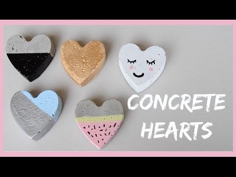 DIY Concrete Hearts | Home Decor | How to Make Concrete  | Ali Coultas