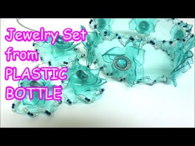 DIY Crafts: Bracelets Earrings Pendant from Plastic Bottle Recycled Bottles Crafts