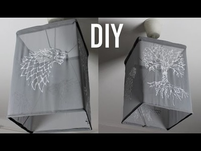 DIY Direwolf Light Shade - Game of Thrones DIY - Upcycle