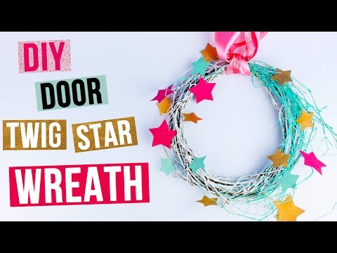DIY Door Twig Star Wreath