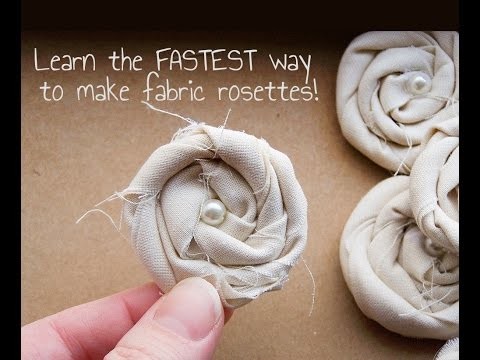 DIY Fabric Rosettes -FUN AND FAST --Tutorial On How to Make Fabric Rolled Flowers