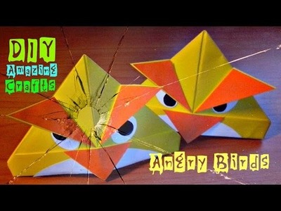 DIY How To Make Origami ANGRY BIRDS. Funny 3D Crafts. Easy Tutorial For Children and Beginners