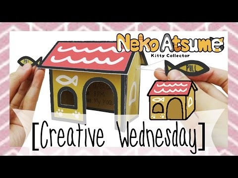 DIY NEKO ATSUME "CARDBOARD HOUSE" POP UP INVITATION CARD! [CREATIVE WEDNESDAY]