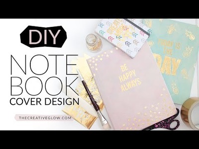 DIY Notebook Cover Design - Gold Leaf Designer Look