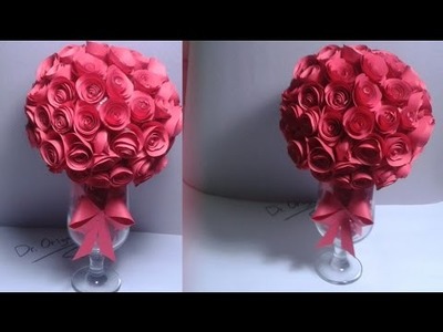 |DIY| Paper Rose Topiary-rose ball