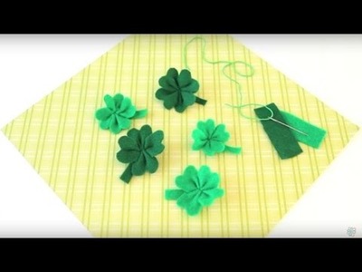 DIY St. Patrick's Day: Felt Four Leaf Clovers