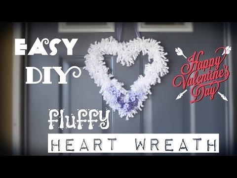 Easy DIY fluffy Heart Wreath