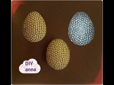 Gold silver easter eggs DIY craft ideas tutorial