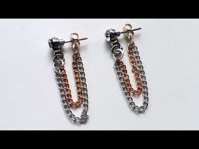 How To Create 2 Sided Chain Earrings - DIY Crafts Tutorial - Guidecentral