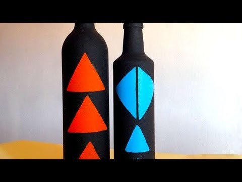 How To Create Beautiful Decorative Painted Bottles - DIY Crafts Tutorial - Guidecentral