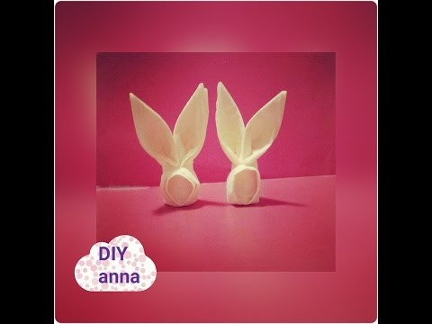 How to make a bunny out of a napkin DIY decoration ideas tutorial