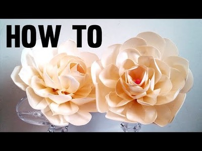 How to make FABRIC FLOWERS, CREAMY RIBBON ROSE, diy handmade flowers