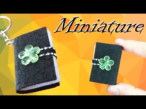 How to make Miniature Notebook - DIY Mini Felt Notebooks ( NO SEW sew )