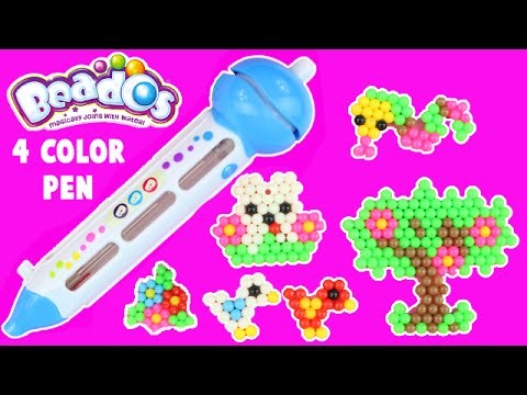 NEW Beados 4 Color Pen DIY Craft Set with Neon Beados Unboxing