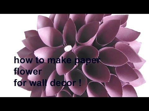 Room decor diy: how to make easy paper flower for room.wall drcor.