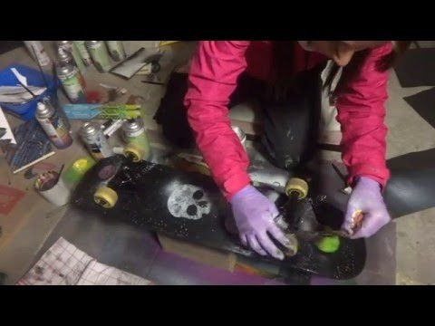 Street Art Spray Paint DIY Skateboard Fun