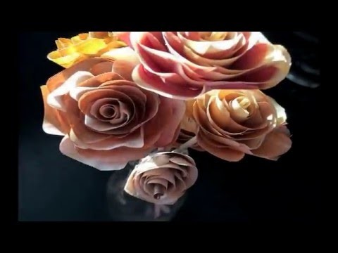 Woodworking - Wooden roses tutorial.  Valentines day DIY idea.