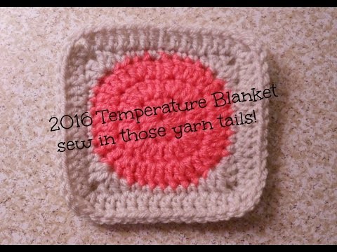 2016 Temperature Blanket - Sew in Tails | Allison Rae Crochet