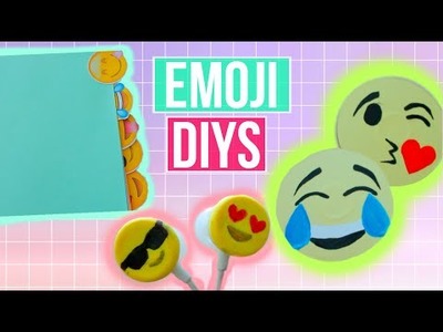 4 Emoji DIY Projects! | DIY Earphones, School Supplies, Room Decor & More