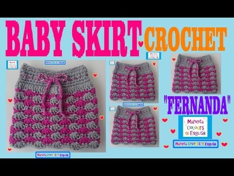 Baby Skirt "Fernanda" in Crochet Free Pattern by Maricita Colours in English