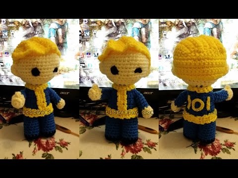 Create your own Vaultboy! Fallout Crochet Pattern
