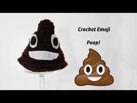 Crochet Emoji poop tutorial and Free Pattern!!