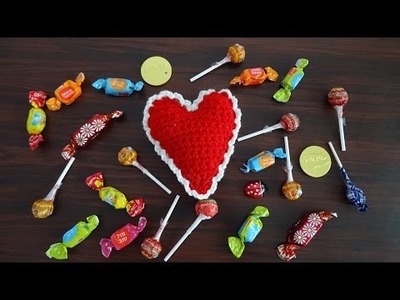 Crochet Heart Pin Cushion or Decoration - Valentine Crochet Tutorial