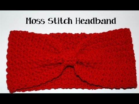 Crochet Moss Stitch Headband Tutorial