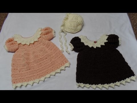 #Crochet Newborn Dress and Bonnet Part 1 Dress #TUTORIAL