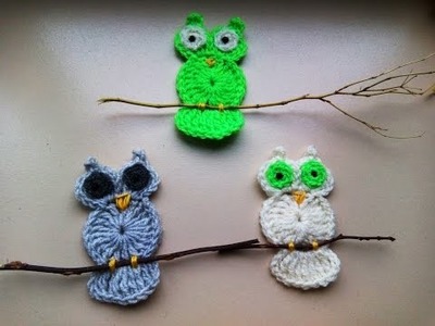Crochet owl apllique