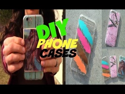 DIY Cell phone cases| Feather, Camo, Wood transfer *500 sub giveaway