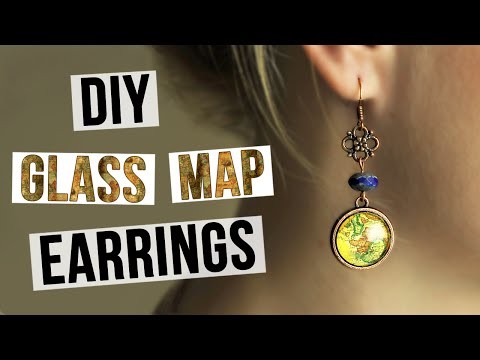 DIY Glass Map Earrings