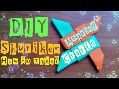 DIY How To Make Origami Shuriken. Easy Craft Real Ninja Star From Paper For Children. Instructions