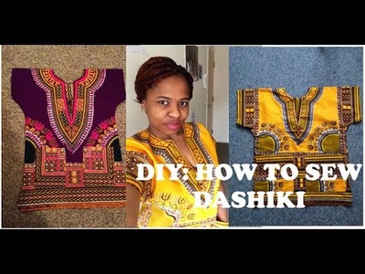 DIY:HOW TO SEW DASHIKI WITH POCKETS. .ANKARA
